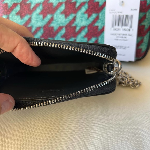 COACH Sydney Satchel With Houndstooth Print with Zip Card Wallet - Picture 5 of 7